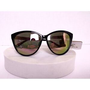 West Loop Trend Black frame / Rainbow Mirror Lens Sunglasses
